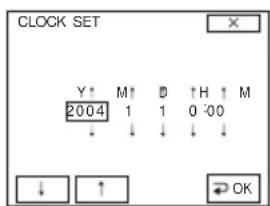 SONY DCR-PC106 - Wählen Sie mit / die ↑ Option CLOCK SET und berühren Sie dann EXEC. - 1