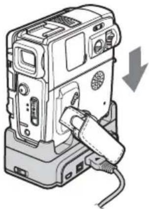 SONY DCR-PC106 - Setzen Sie den Camcorder in die Handycam Station ein. - 1