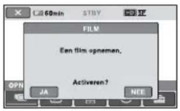 C# 60min STBY CO SP FILM Een film opnemen. Activeren? OPN JA NEE