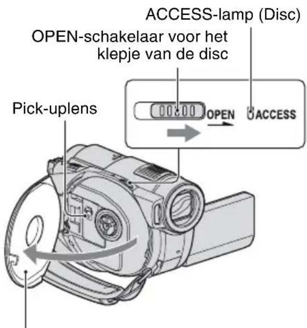 ACCESS-lamp (Disc) OPEN-schakelaar voor het klepje van de disc Open ACCESS Pick-uplens