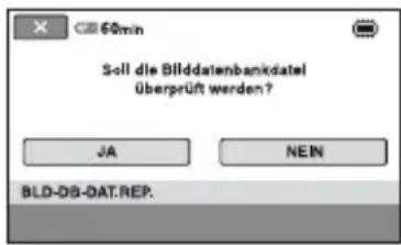 Soil die Bilddatenbankdatel überprüft werden? JA NEIN BLD-DB-DAT.REP.