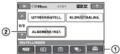 UITVOERINSTELL KLOK/DTAALINS. 2/2 ALGEMENE INST. INSTALLINGEN