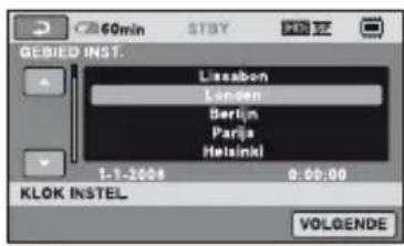 60min STBY GEBIED INST. Lissabon London Berlin Paris Helsinki 1-1-2008 0:00:00 KLOK INSTEL VOLGENDE