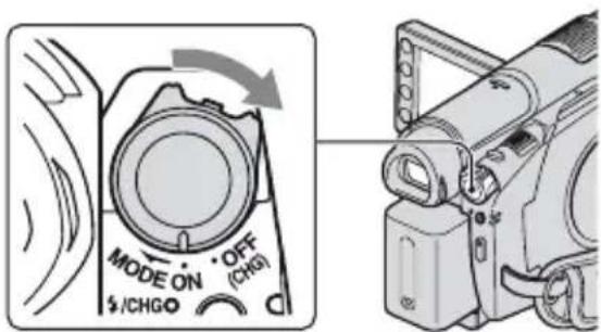 SONY HDR-UX9 - Wanneer de media voor films zijn ingesteld op ofwel [HMEMORY STICK] of [SMEMORY STICK] in "Stap 5", verschuift u de POWER-schakelaar om het (Film) lampje te doen oplichten. - 1