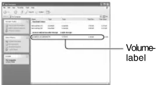 SONY HDR-UX9 - Het volumelabel van de disc die in SD (standaarddefinitie) beeldkwaliteit is opgenomen - 1