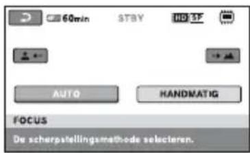 60min STBY IBD SF AUTO HANDMATIG FOCUS De scherpatellingsmethode selecteren.