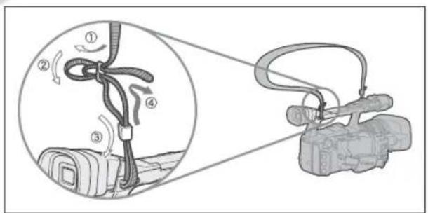 CANON XH G1 - Attaching the Shoulder Strap - 1