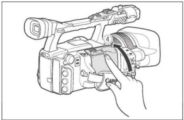CANON XH G1 - Close the cassette compartment cover. - 1