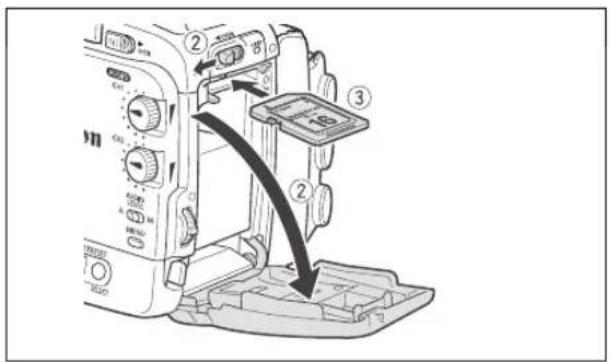 CANON XH G1 - Inserting the Card - 1