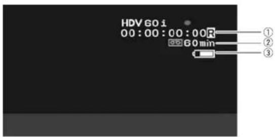CANON XH G1 - Screen Displays while Recording - 1