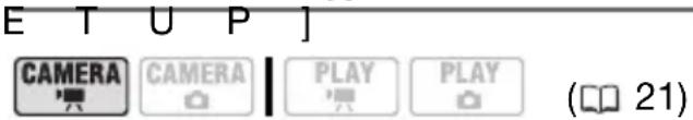 E T U P ] CAMERA CAMERA PLAY PLAY (□ 21)