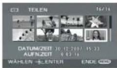 PANASONIC VDR D 220 EG - Wählen Sie die aufzuteilende Szene aus und drücken Sie anschließend den Joystick. - 1