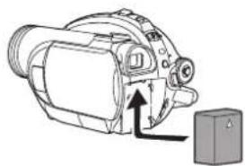 PANASONIC VDR D 220 EG - Einlegen der Batterie - 1