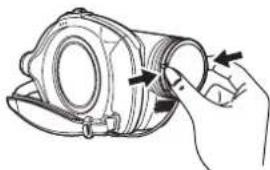 PANASONIC VDR D 220 EG - Befestigen der Linsenkappe - 3