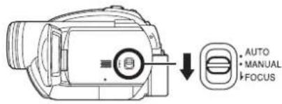 PANASONIC VDR D 220 EG - AUTO/MANUAL/FOCUS düğmesini MANUAL ayarına getiriniz. - 1