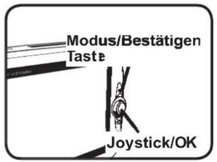Modus/Bestätigen Taste Joystick/OK