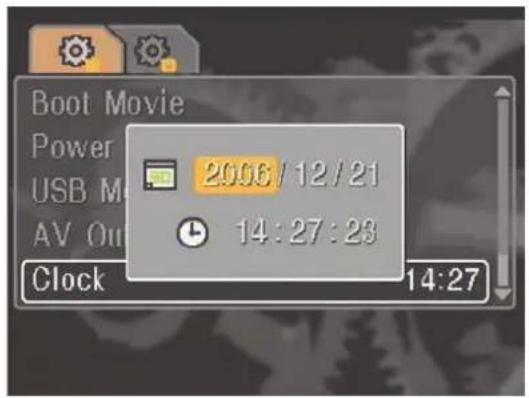 Boot Movie Power USB M AV Out Clock 2006/12/21 14:27:23 14:27