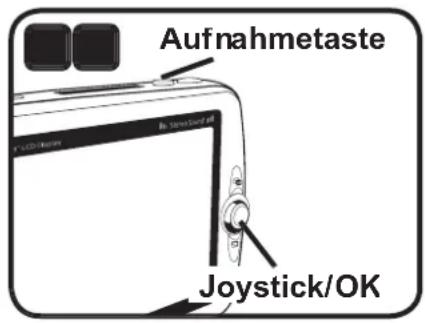 Aufnahmetaste Joystick/OK