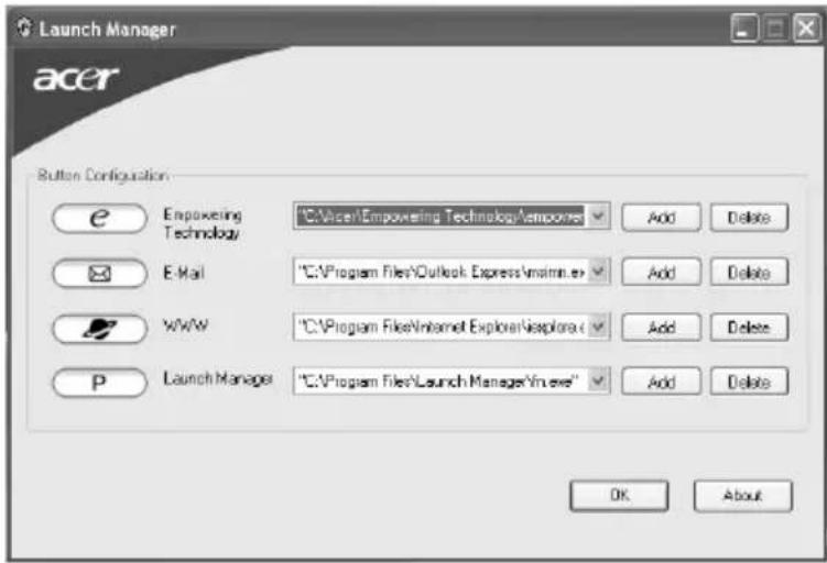 ACER Aspire 9301 - Launch Manager - 1