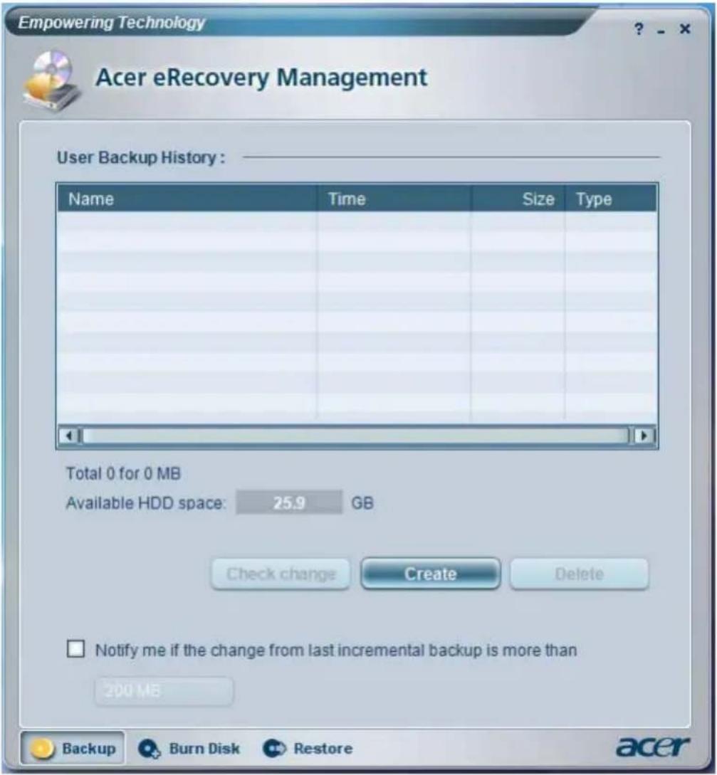 ACER Aspire 9301 - Acer eRecovery Management - 2