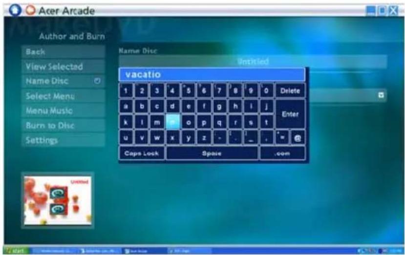 ACER Aspire 9301 - Virtual keyboard - 1