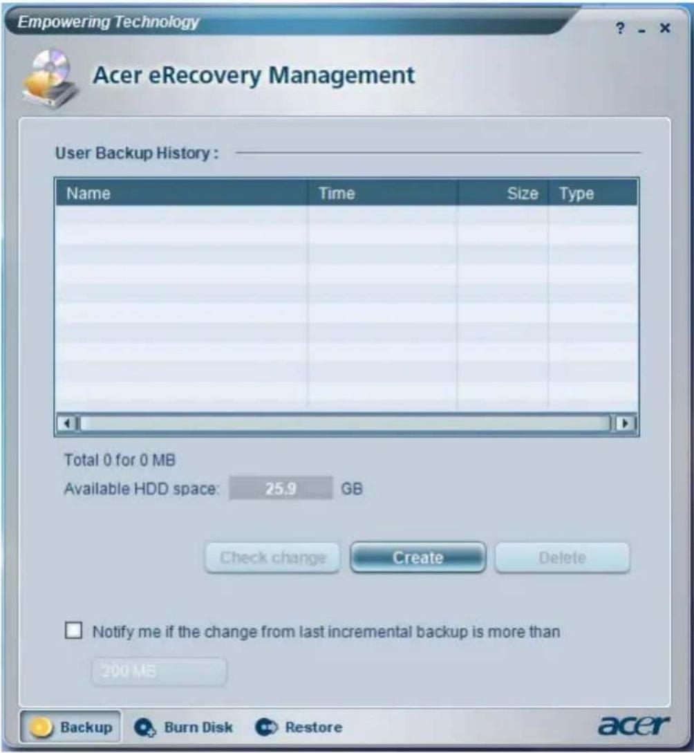 ACER Aspire 9302 - Acer eRecovery Management - 2