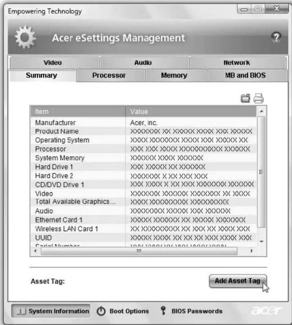 ACER Aspire 7320 - Acer eSettings Management - 2