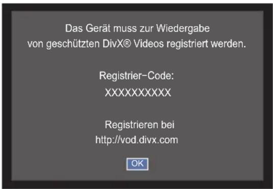 TOSHIBA 32W2331DG - DivX Registration - 1