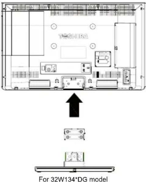 TOSHIBA 32W1343DG - Removing the pedestal stand - 1