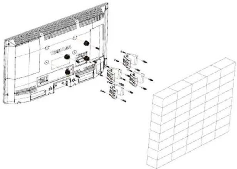 TOSHIBA 32W1343DG - When using a Wall Bracket - 1