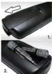 TOSHIBA 32W1343DG - Inserting Batteries and Effective Range of the Remote Control - 1
