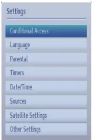 TOSHIBA 32W1343DG - Viewing Settings Menu - 1