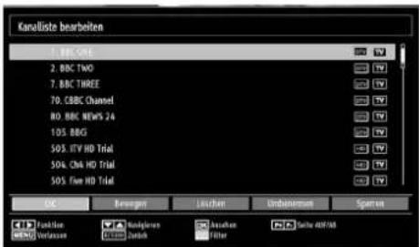 TOSHIBA 32DL933G - Aufrufen der Kanalliste - 2