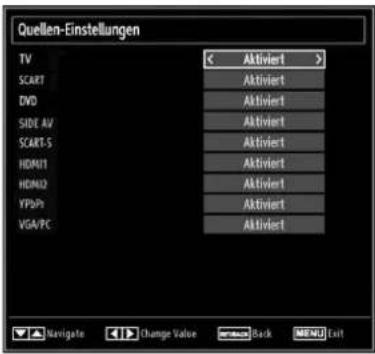 TOSHIBA 23DL934G - Konfi guration der Quelleneinstellungen - 1