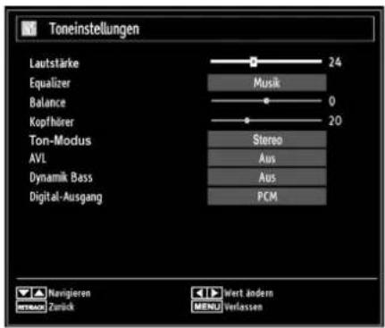 TOSHIBA 23DL934G - Konfi guration der Klangeinstellungen - 1