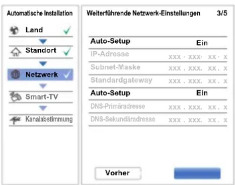 TOSHIBA 84M9363 - Der Bildschirm Weiterführende Netzwerk-Einstellungen erscheint. - 1