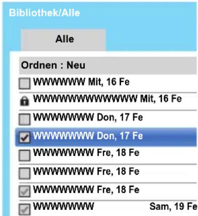 TOSHIBA 84M9363 - Eine aufgenommene Sendung löschen: - 1