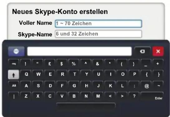 TOSHIBA 58M9363 - Wählen Sie Konto erstellen auf dem Bildschirm Willkommen bei Skype! und drücken Sie OK. - 2