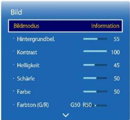 SAMSUNG RM48D Signage TV LH48RMDPLGU - MENU → Bild → Bildmodus → ENTER - 1