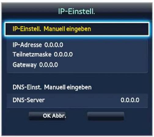 SAMSUNG UE39F5370 - Manuelle Konfiguration des Kabelnetzwerks - 3