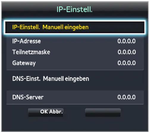 SAMSUNG UE55H6620 - Netzwerk > Netzwerkeinstellungen - 3