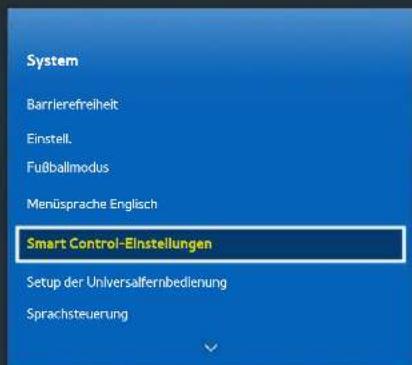 SAMSUNG UE55H6600 - Einstellen der Samsung Smart Control - 1
