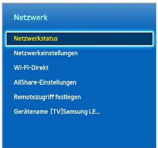 SAMSUNG UE55F7090 - Überprüfen des Netzwerkstatus - 1