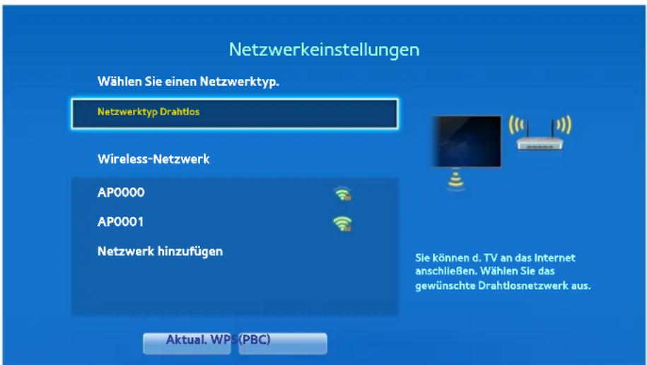 SAMSUNG UE50F6470 - Manuelles Konfiguration des Drahtlosnetzwerks - 1