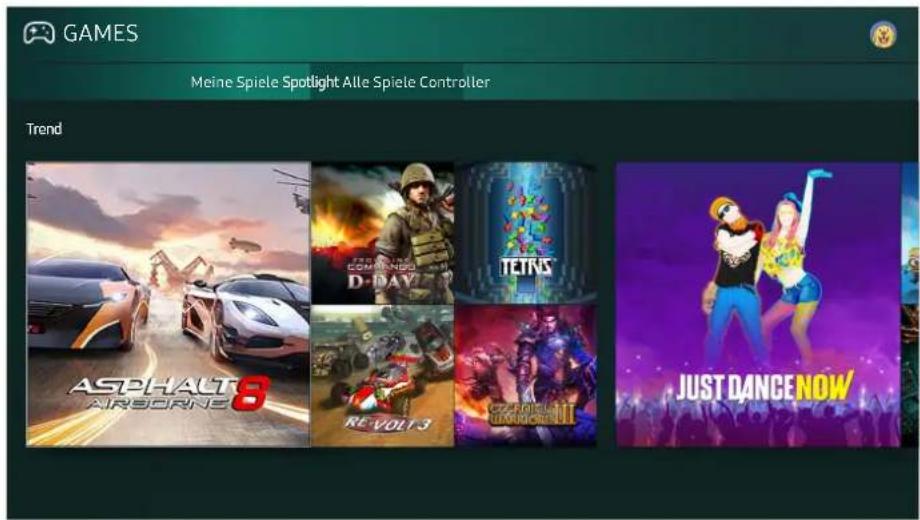 SAMSUNG UE49KS8090 - Verwenden des Dienstes GAMES - 1