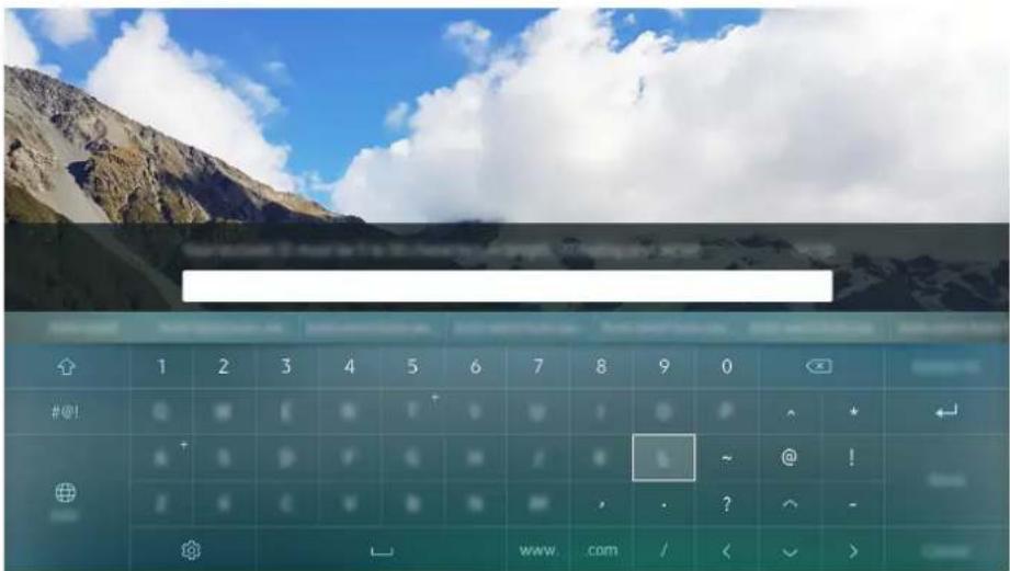 SAMSUNG UE49KS8090 - Eingeben von Text mit der QWERTY-Tastatur auf dem Bildschirm - 1