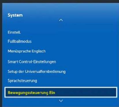 SAMSUNG UE48H6740 - Einrichten von Bewegungssteuerung - 1