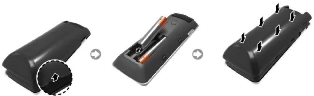 SAMSUNG UE46F7090 - Einlegen der Batterien (2x Typ AAA) - 1