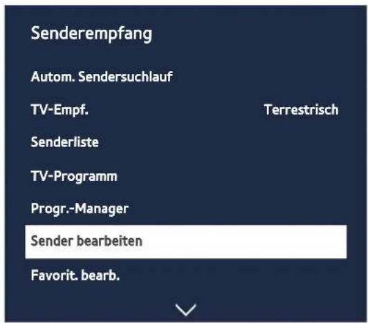 SAMSUNG UE40LS001 - Verwenden der Funktion „Sender bearbeiten“ - 1