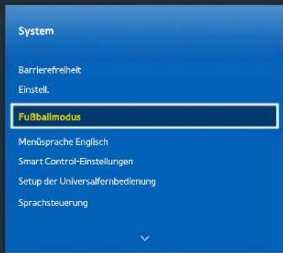 SAMSUNG UE40H6740 - Aktivieren der Fußballmodus - 1